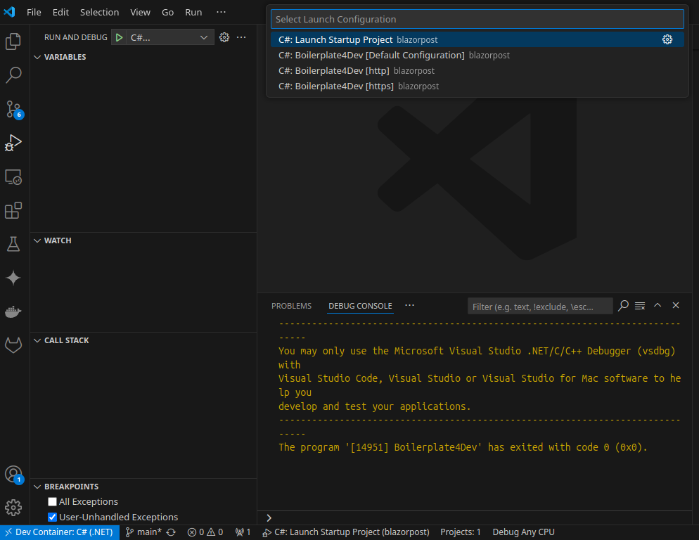 Execução pelo VSCode