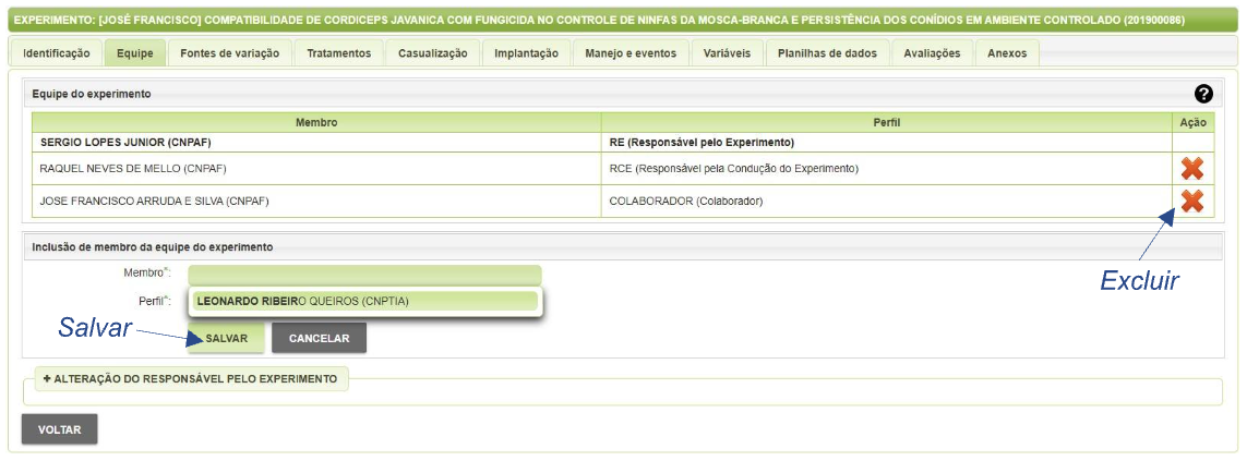 Equipe do experimento no SIEXP.